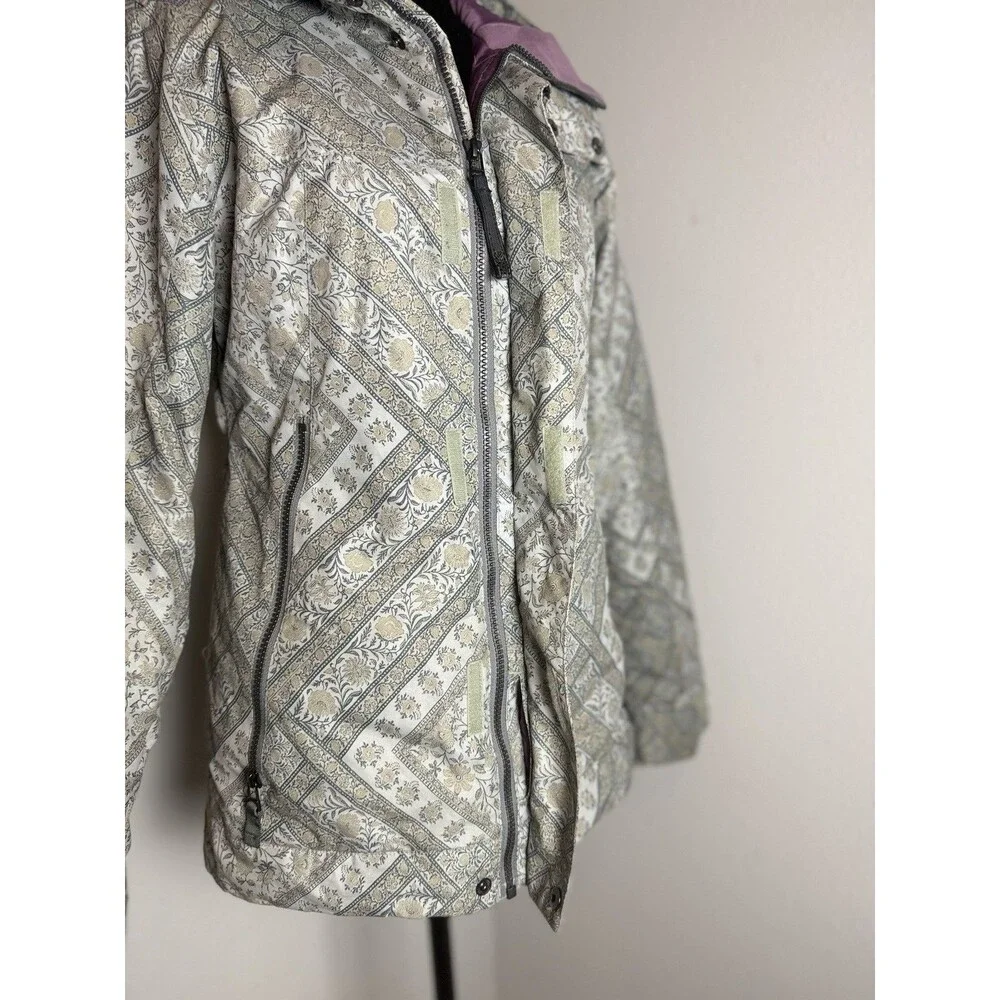 Burton White Collection DryRide Snowboard Ski Jacket XS Floral Hooded